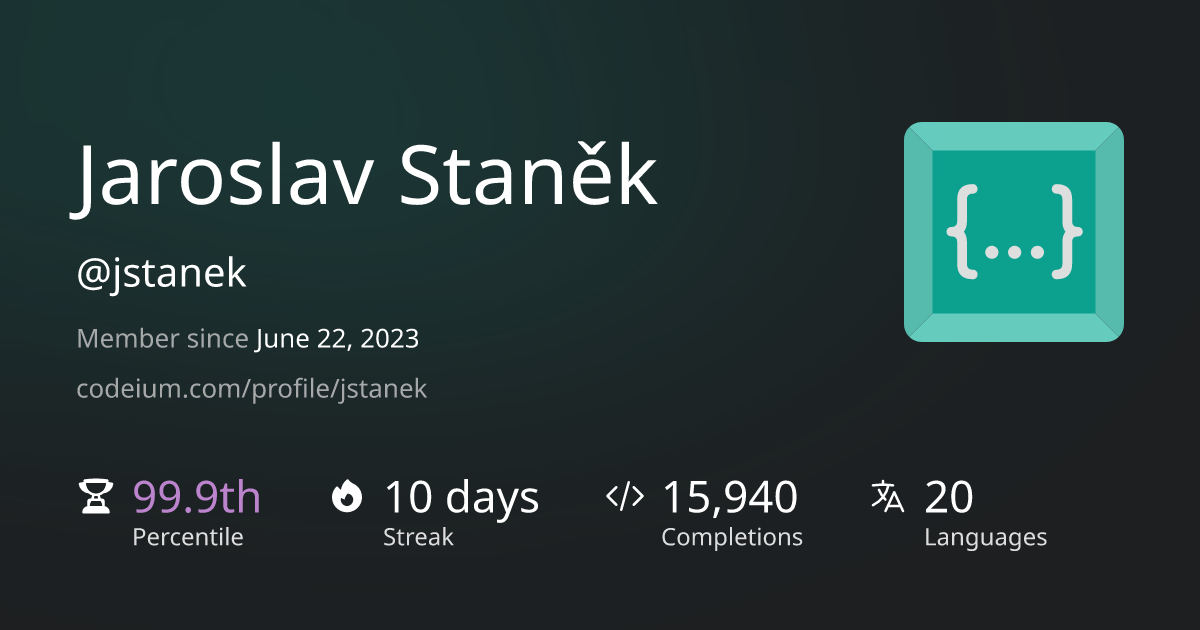 Statistics of Jaroslav Staněk